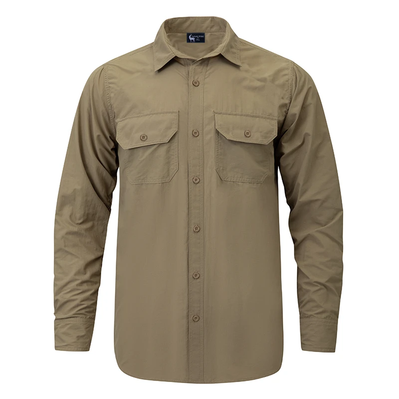 Men's Adventurer Anti-Insect Stretch Safari-Styled Shirt in Katavi Khaki by Safari Store USA