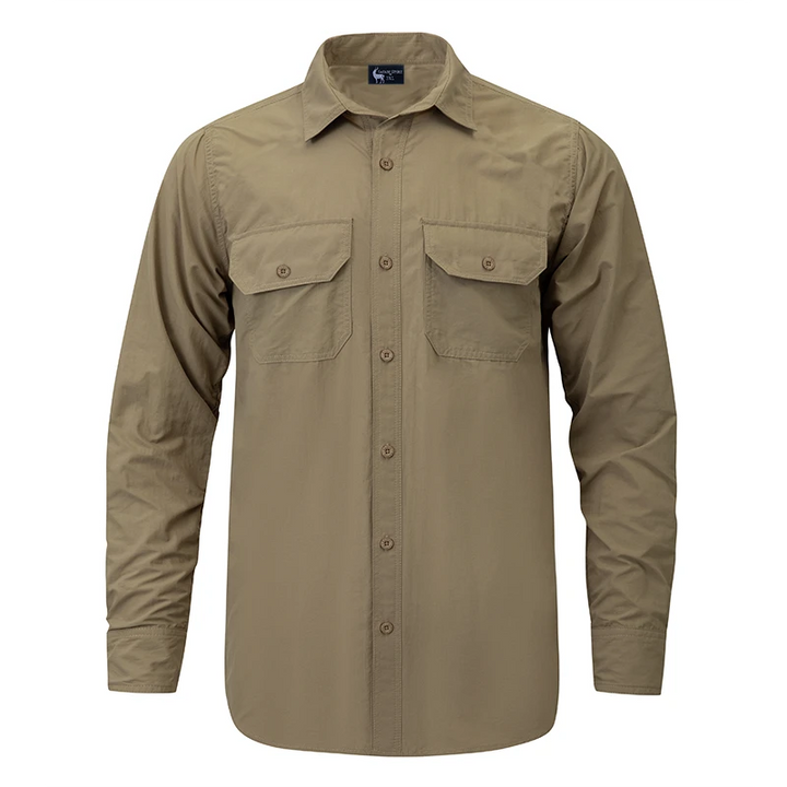 Men's Adventurer Anti-Insect Stretch Safari-Styled Shirt in Katavi Khaki by Safari Store USA