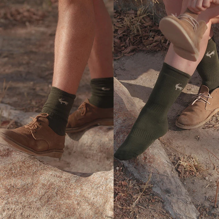 Ultimate Anti-Blister Socks - for the outdoors, safari, and everyday adventures, in Olive - by Safari Store USA