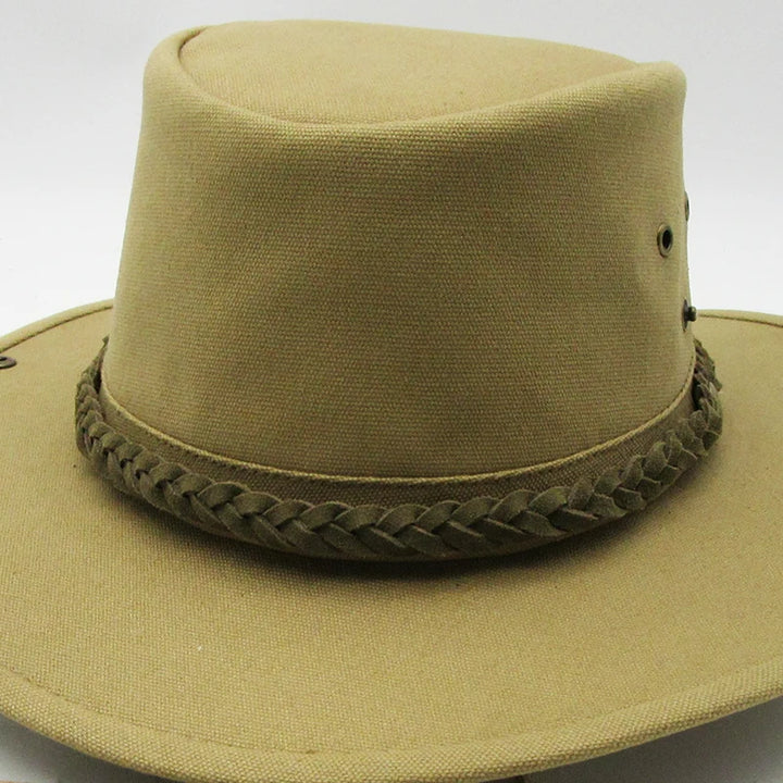Style-your-own-hat Leather Braid in color Olive. Hat band for Frontier Hats sold by SafariStore.com