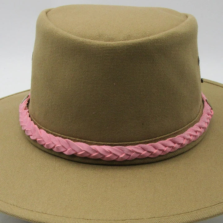 Style-your-own-hat Leather Braid in color Pink. Hat bands for Frontier Hats sold by SafariStore.com