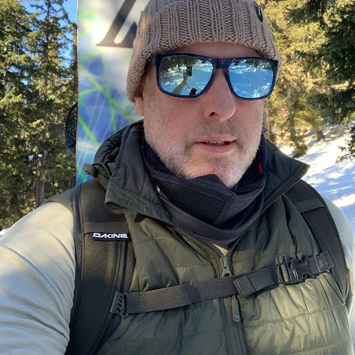 Alpine testing the Men's Packable Puffer Jacket Vest with Primaloft insulation and removable hood (Olive) by Safari Store USA