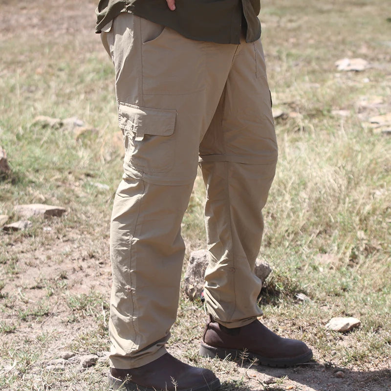 Men's Safari-Styled Insect Repellent Convertible Pants, with stretch, Khaki - by Safari Store USA