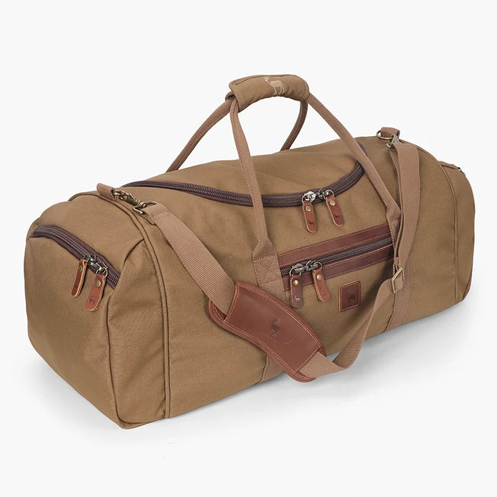Explorer IV Safari, Travel, Road Trip Duffel Bag in Color Safari Khaki Brown