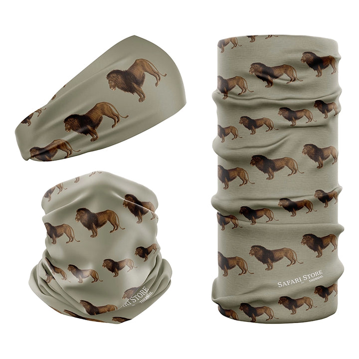 Lion print thermal tube scarf from Safari Store USA