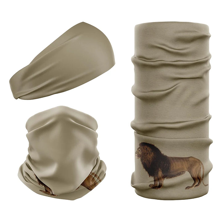 Vintage lion print neck gaiter from Safari Store USA