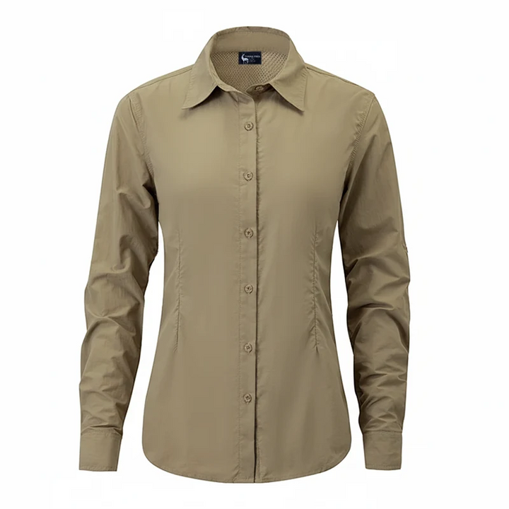 BUGTech+ Women's Anti-Insect Pocketless Outdoor and Safari Shirt by Safari Store USA